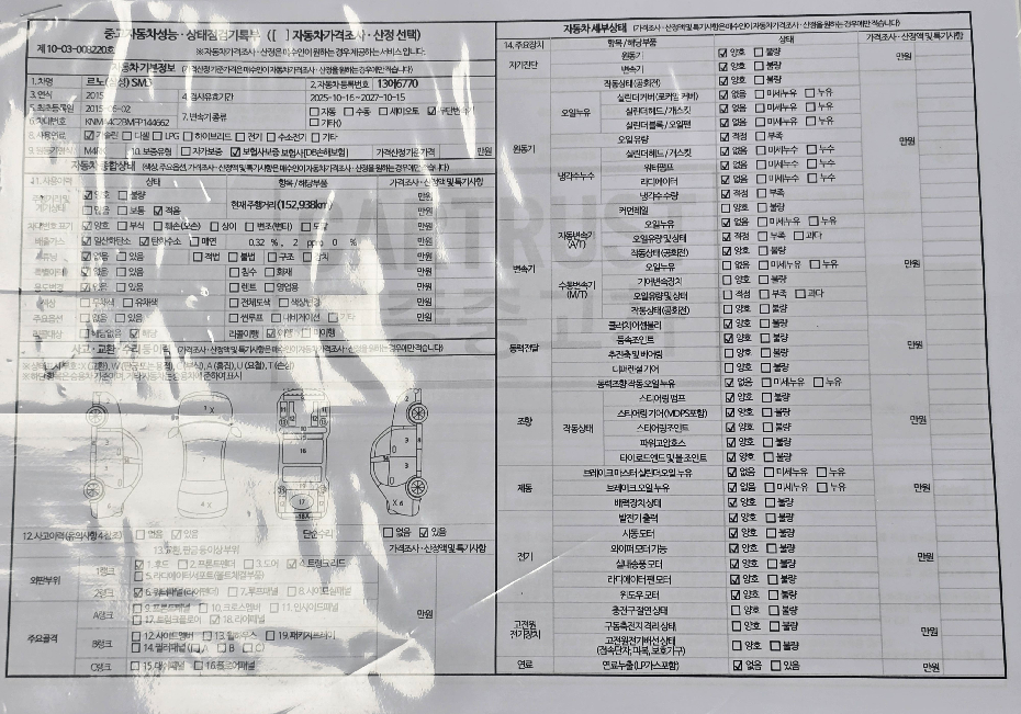 Renault Korea SM5  2015 — inspection photo 1