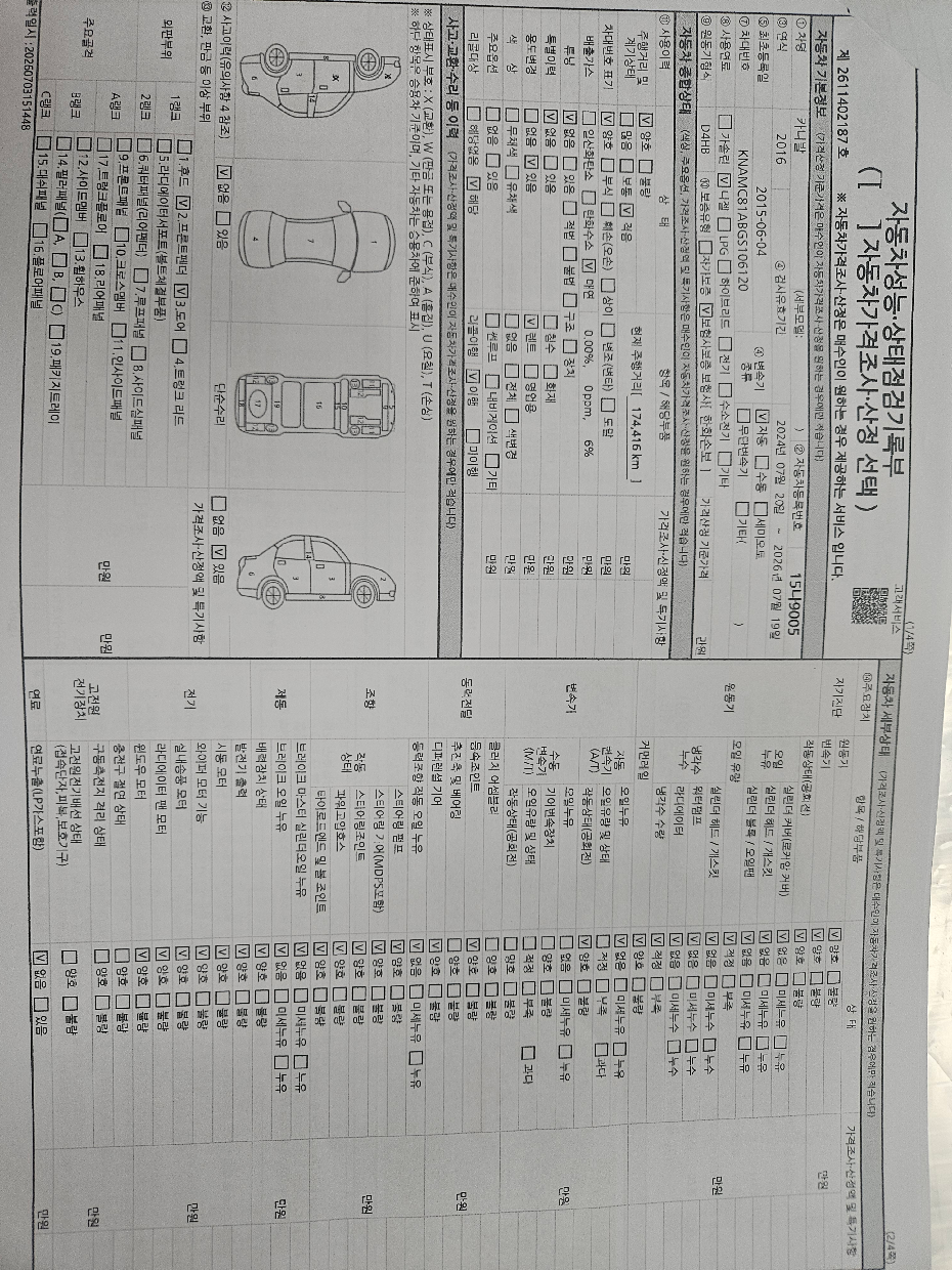 Kia Canival 2016 — inspection photo 1