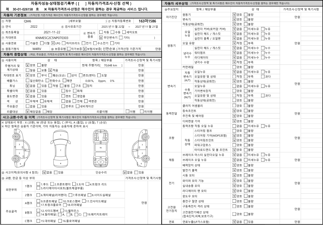 Renault Korea QM6 2022 — inspection photo 1