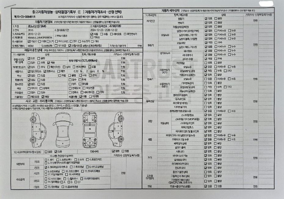 Renault Korea SM6 2016 — inspection photo 1