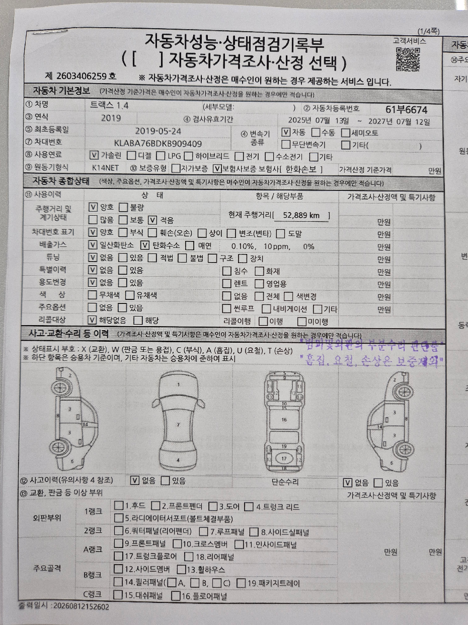 Chevrolet Korea Trax 2019 — inspection photo 3