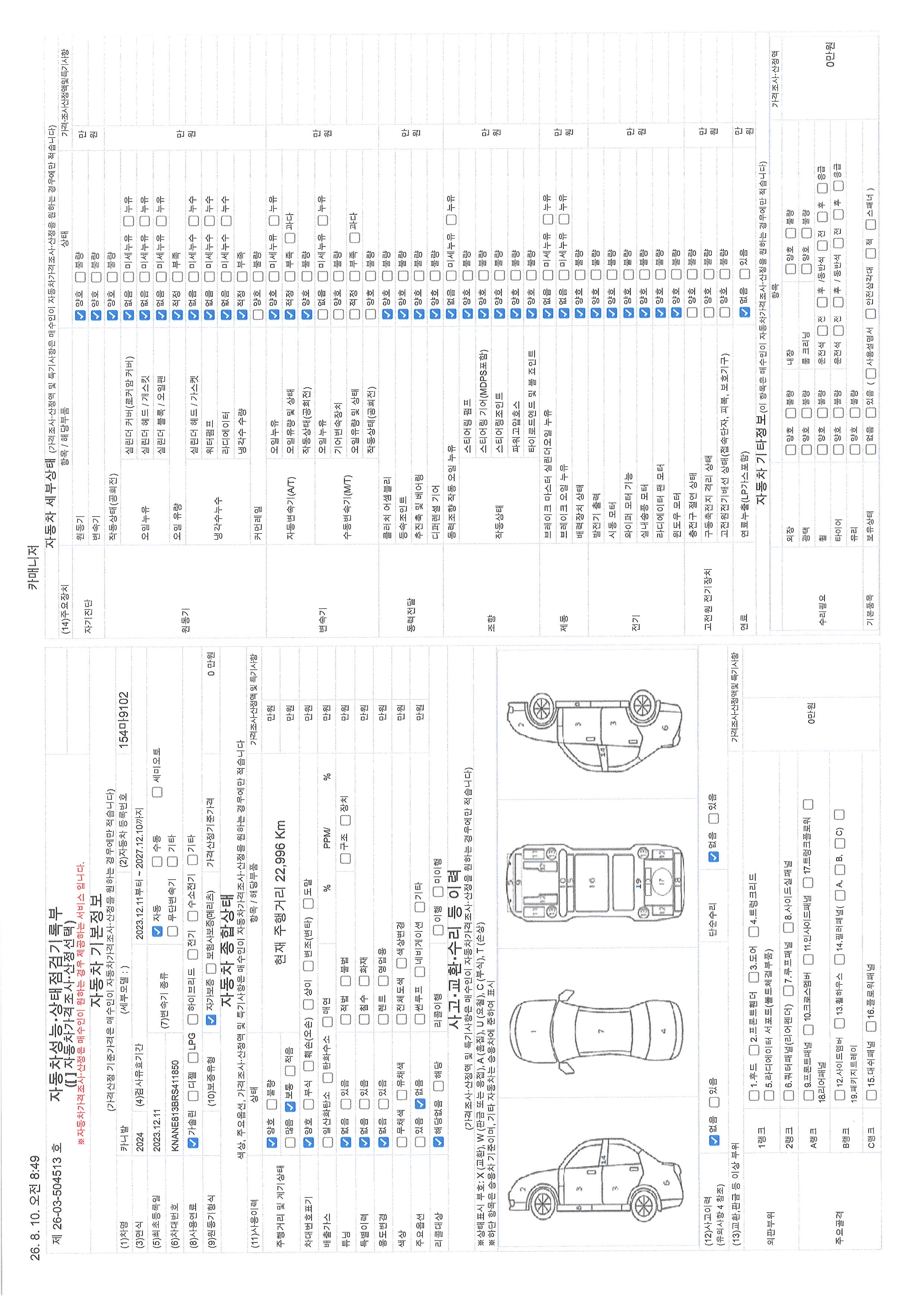 Kia Canival 2024 — inspection photo 1