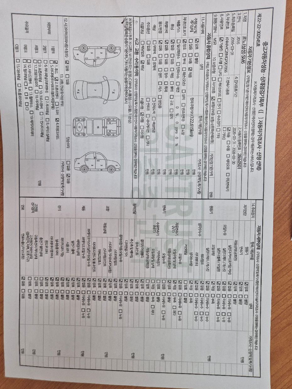 Renault Korea SM6 2016 — inspection photo 1
