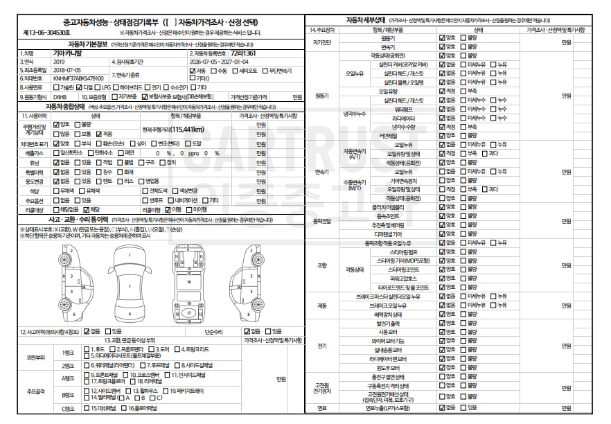 Kia Canival 2019 — inspection photo 1