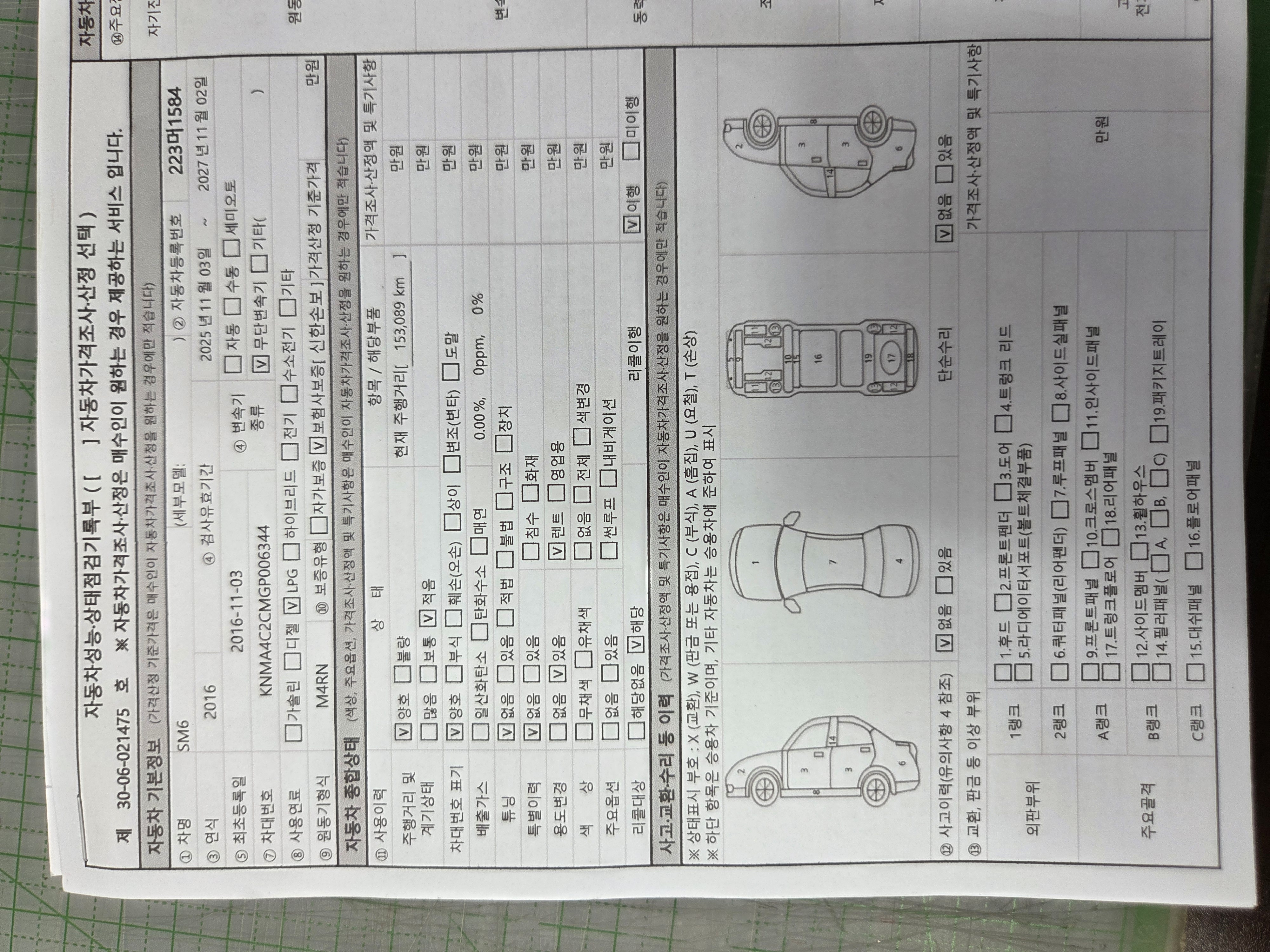 Renault Korea SM6 2016 — inspection photo 1