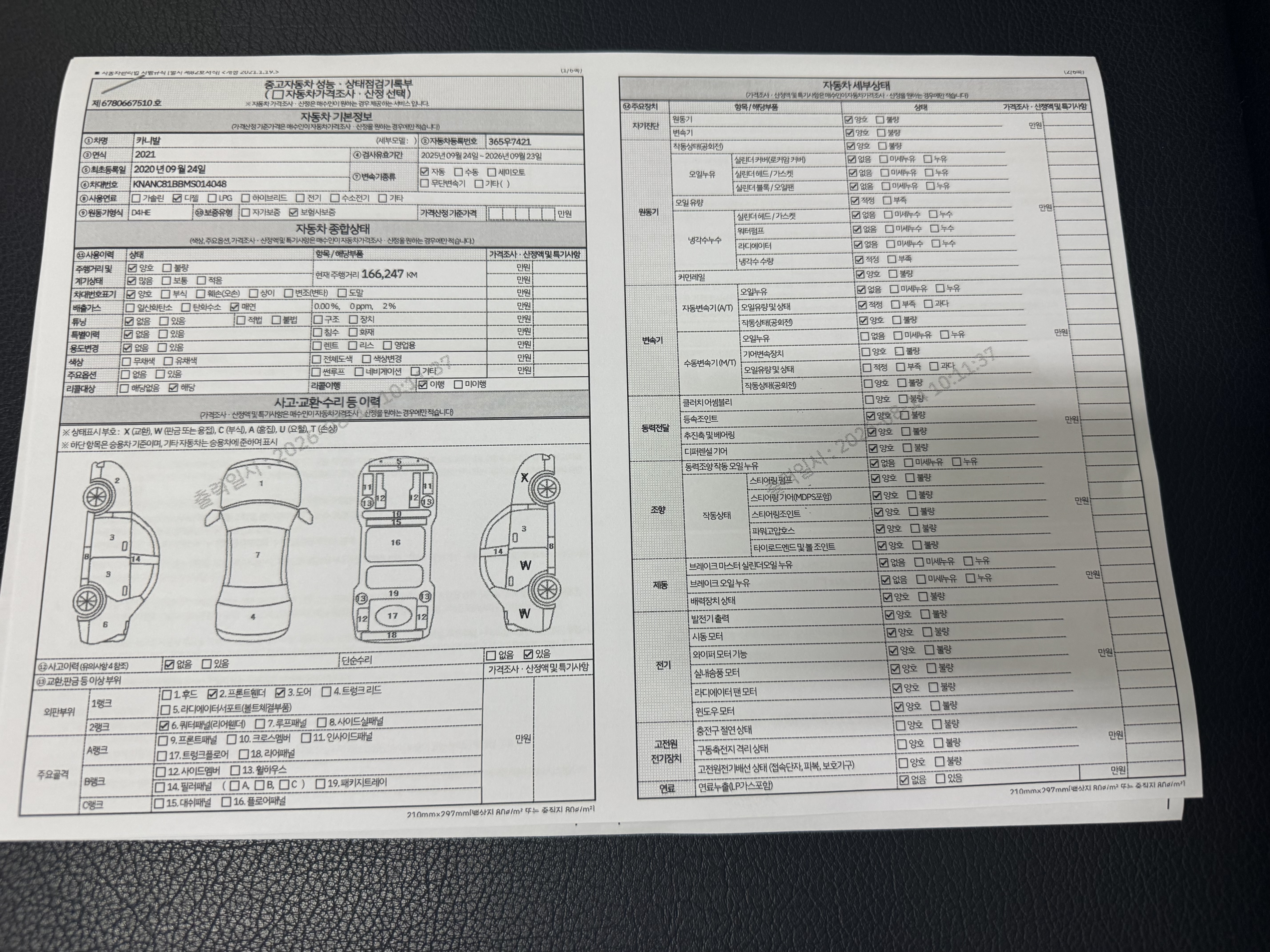 Kia Canival 2021 — inspection photo 1