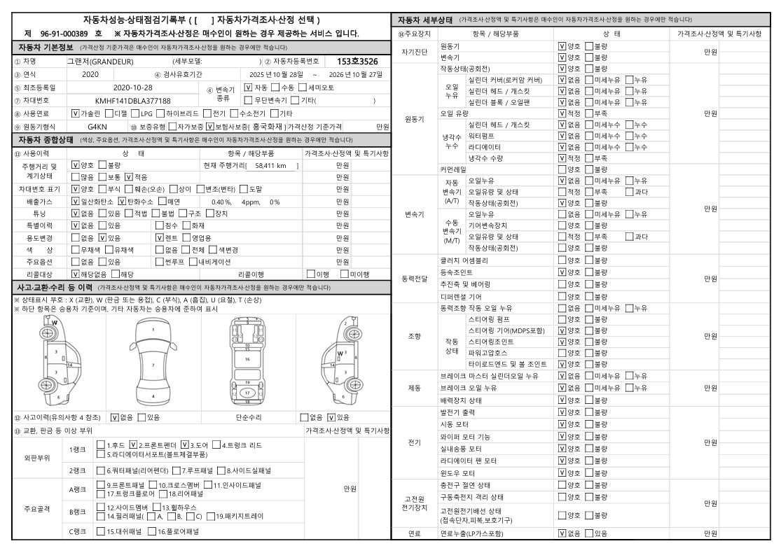 Hyundai Grandeur 2020 — inspection photo 1