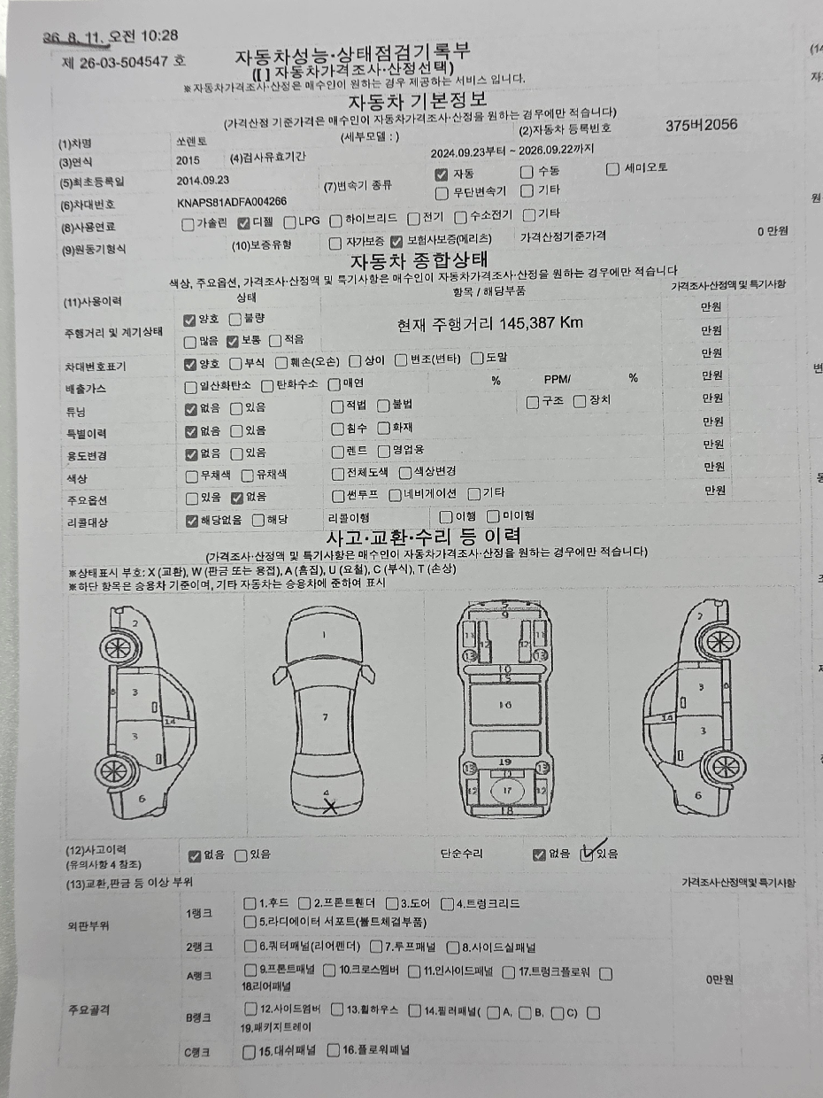 Kia Sorento 2015 — inspection photo 1
