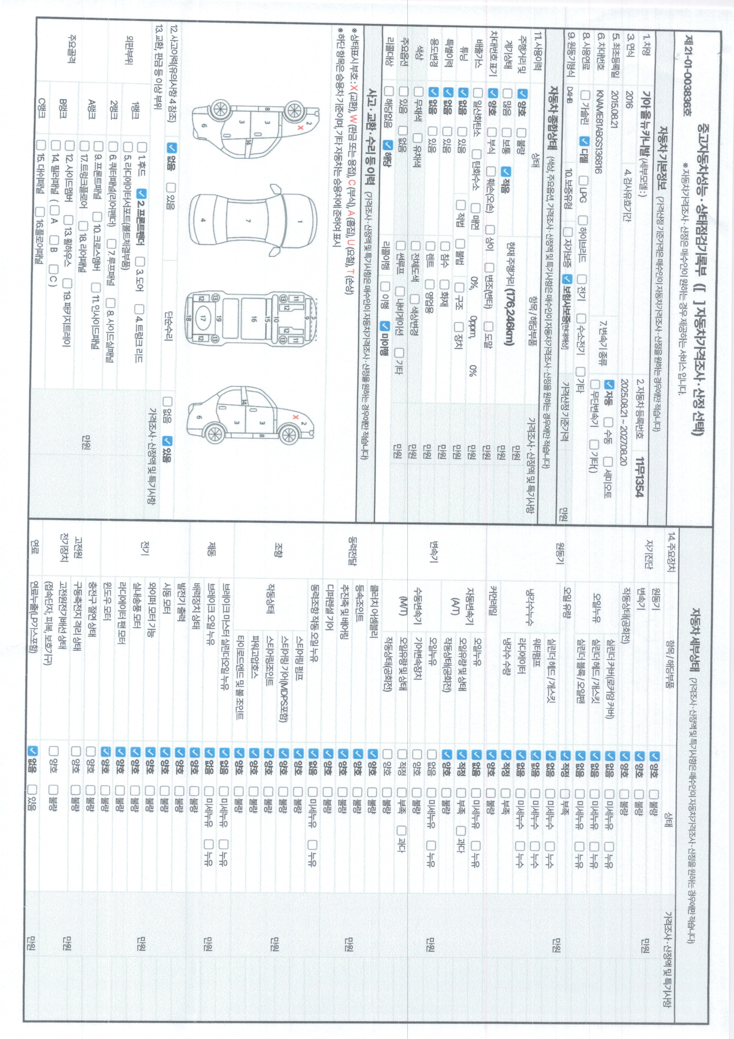 Kia Canival 2016 — inspection photo 1
