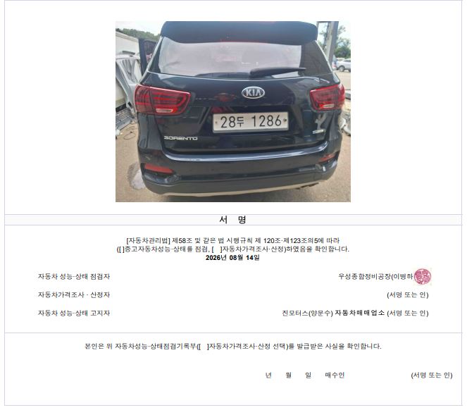 Kia Sorento 2018 — inspection photo 2