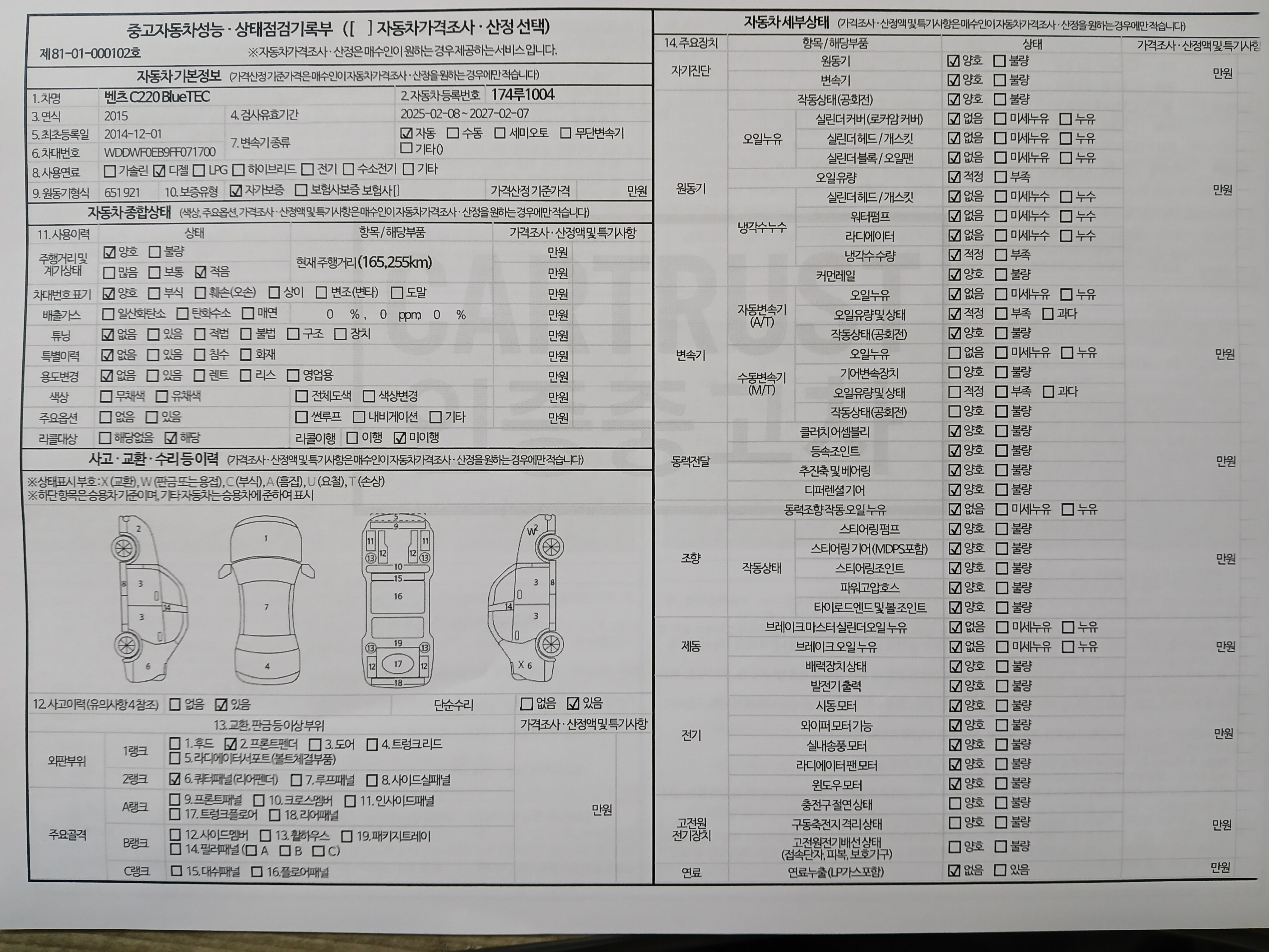 Mercedes-Benz C-Class 2015 — inspection photo 1