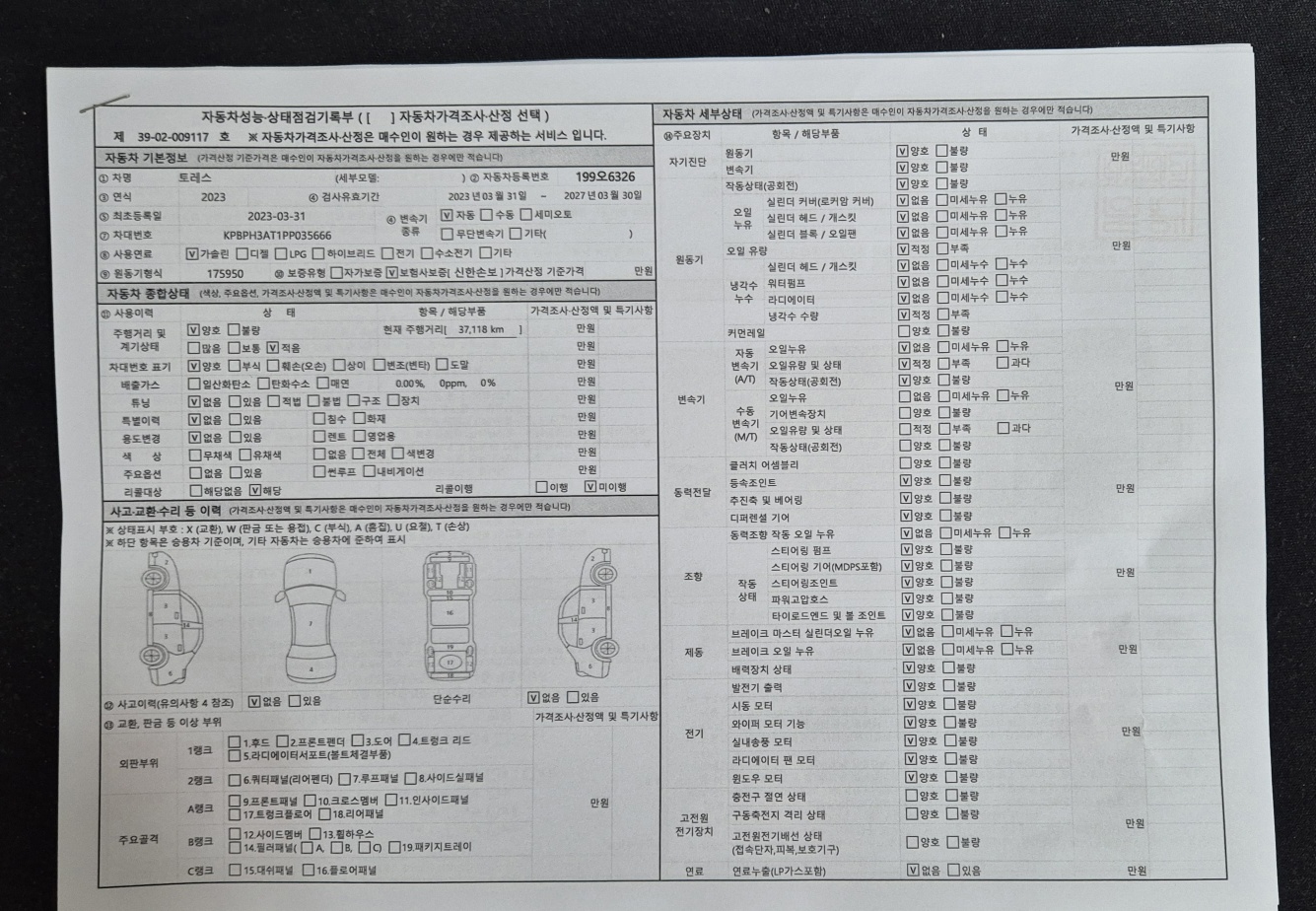 KG Mobility Torres 2023 — inspection photo 1