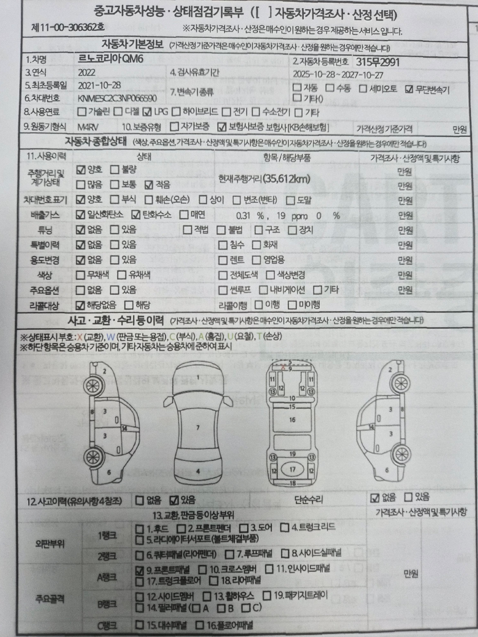 Renault Korea QM6 2022 — inspection photo 3