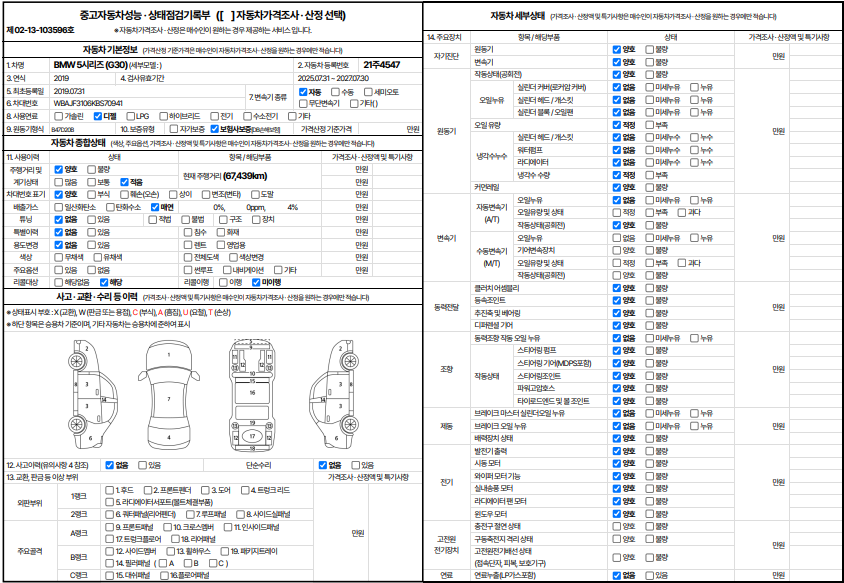 BMW 5-Series 2019 — inspection photo 1