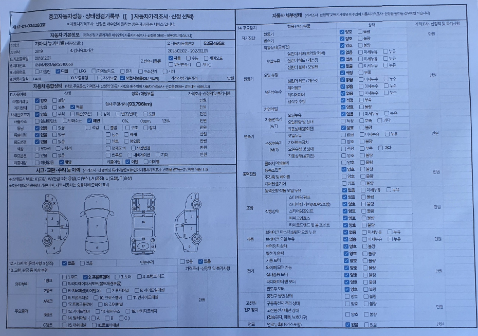 Kia Canival 2019 — inspection photo 2