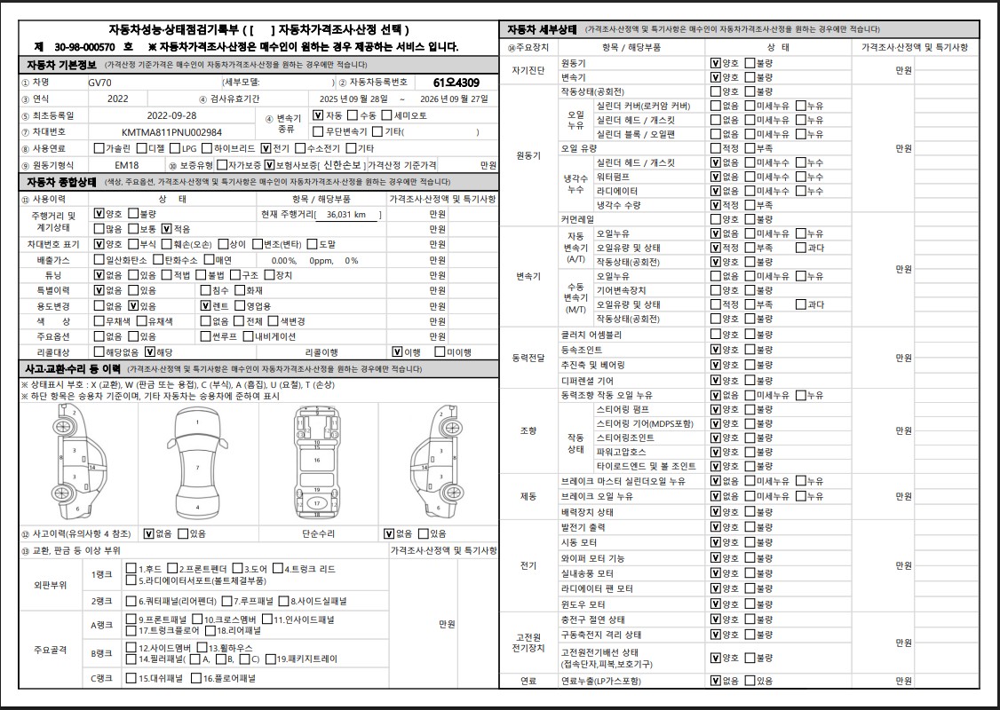 Genesis GV70 2022 — inspection photo 1