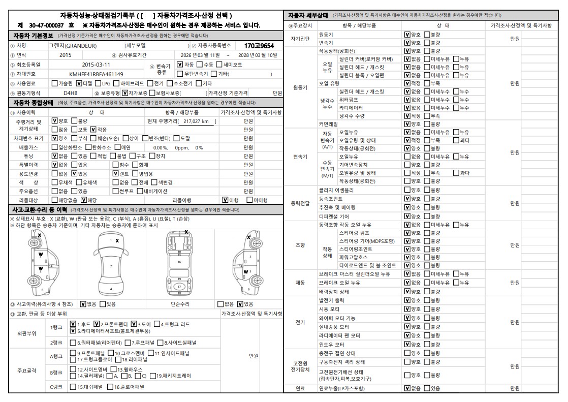 Hyundai Grandeur 2015 — inspection photo 1