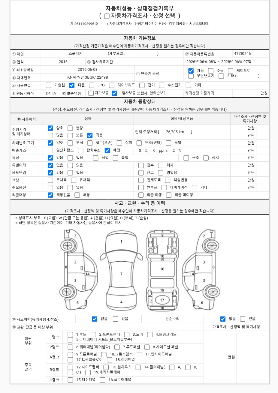 Kia Sportage 2016 — inspection photo 1