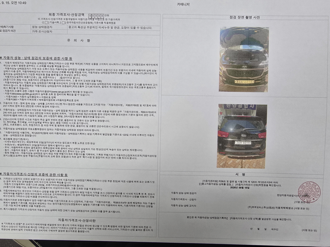 Kia Canival 2019 — inspection photo 2