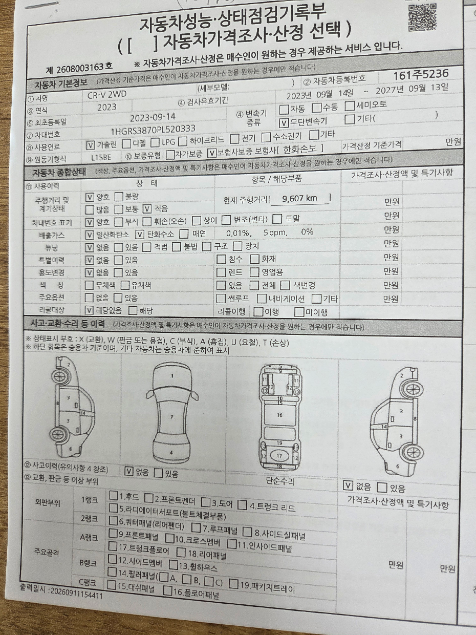 Honda CR-V 2023 — inspection photo 1