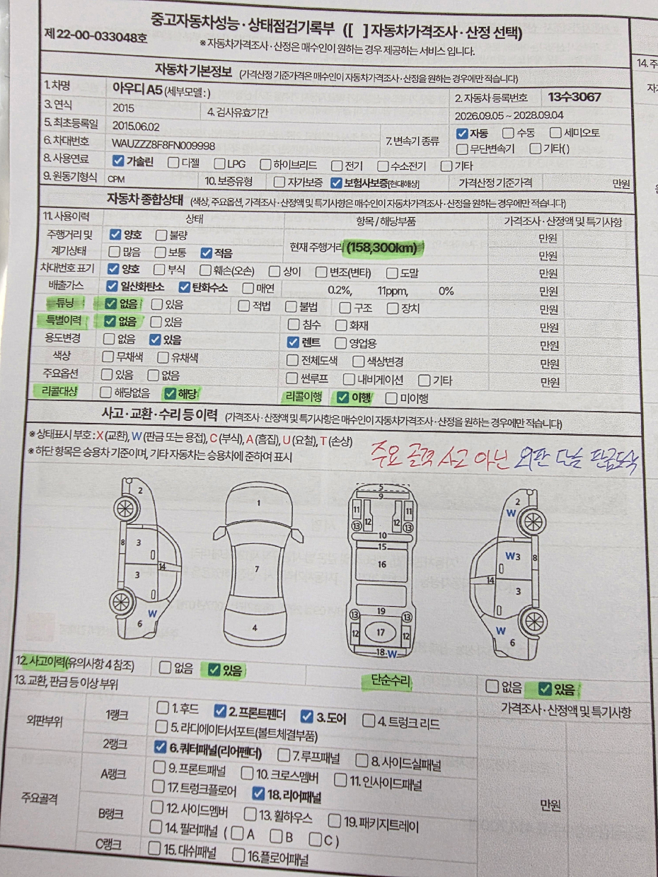 Audi A5 2015 — inspection photo 1