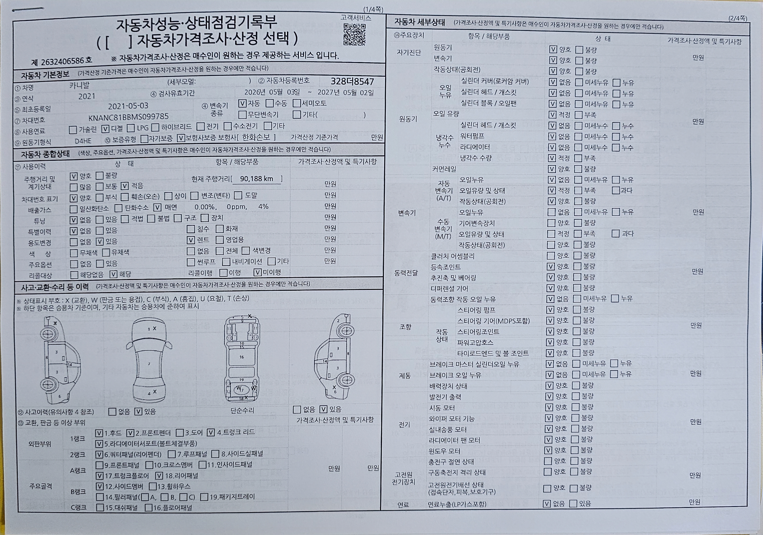 Kia Canival 2021 — inspection photo 1