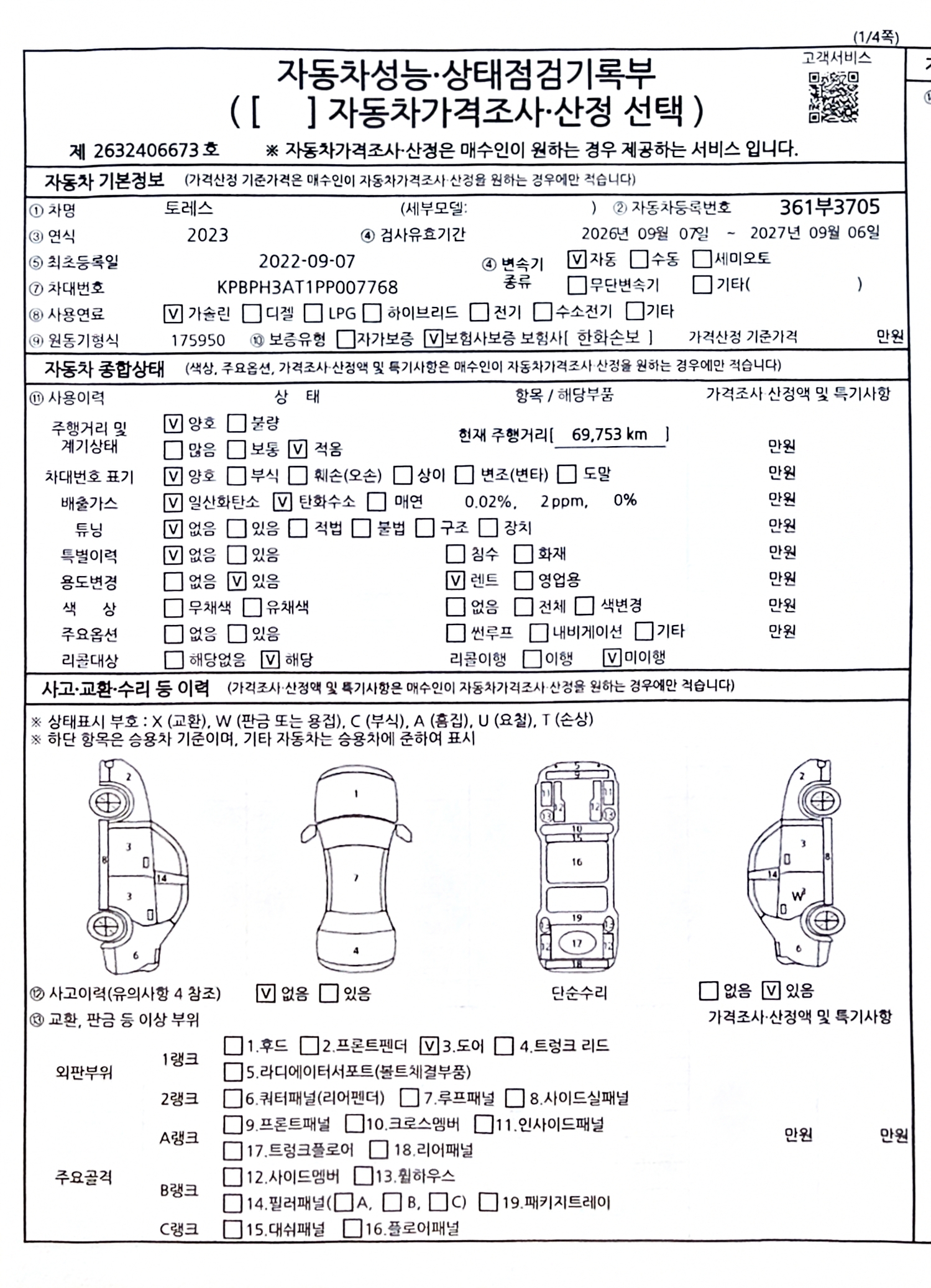 KG Mobility Torres 2023 — inspection photo 3