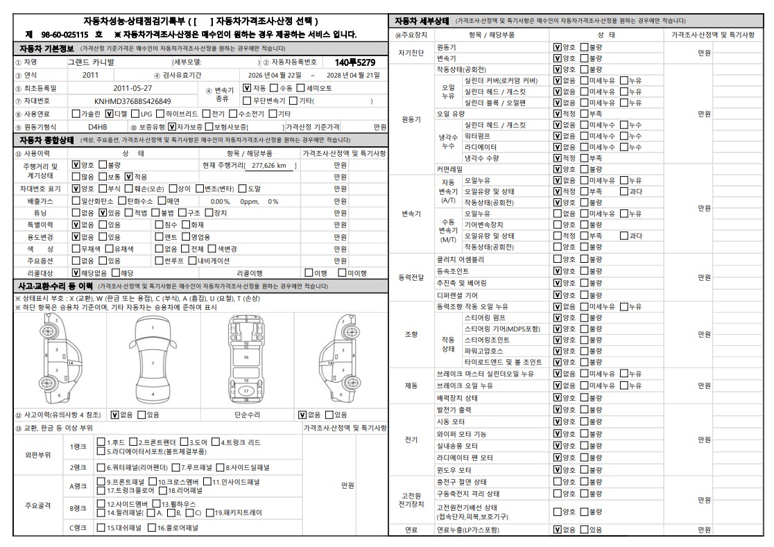 Kia Canival 2011 — inspection photo 1