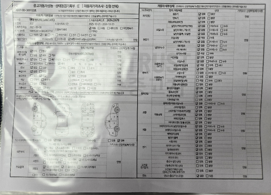 Hyundai Santafe 2021 — inspection photo 1