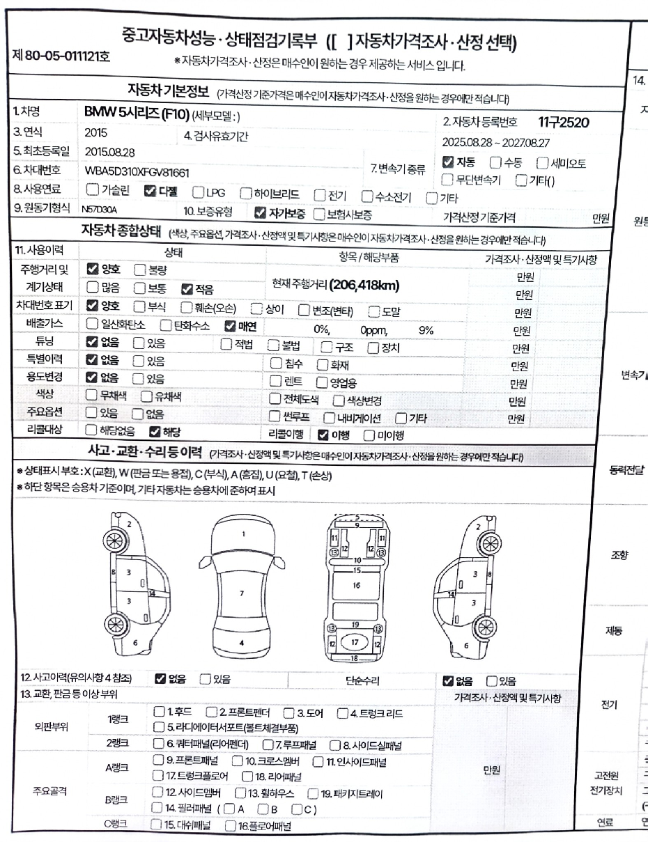 BMW 5-Series 2015 — inspection photo 2