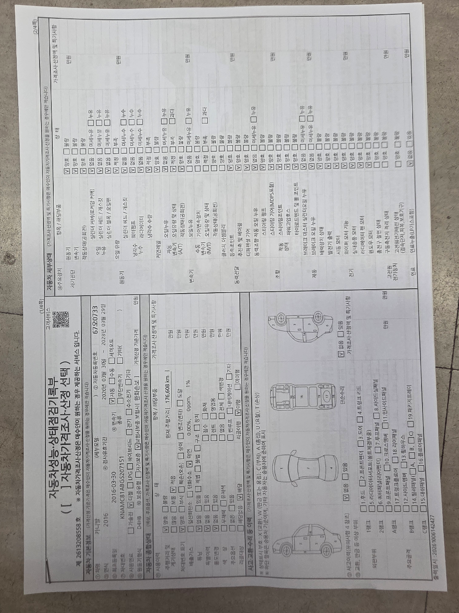 Kia Canival 2016 — inspection photo 1