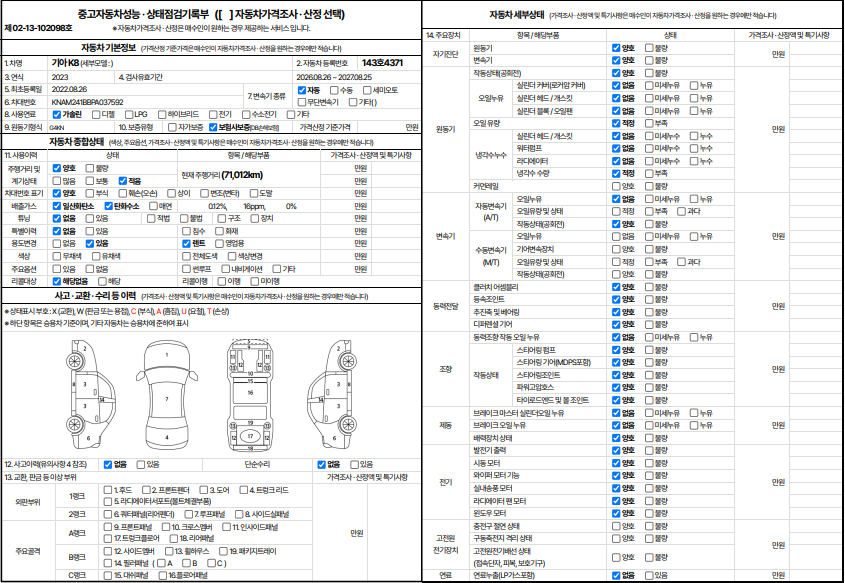 Kia K8 2023 — inspection photo 1
