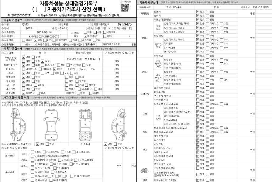 Renault Korea QM6 2017 — inspection photo 1