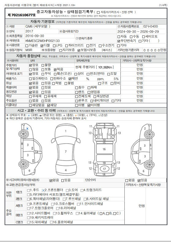 Renault Korea QM6 2017 — inspection photo 1
