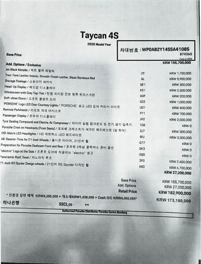 Porsche Taycan 2025 — inspection photo 5