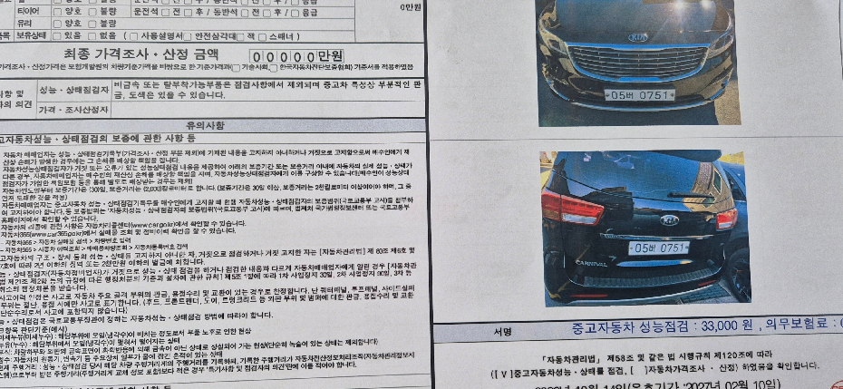 Kia Canival 2016 — inspection photo 1