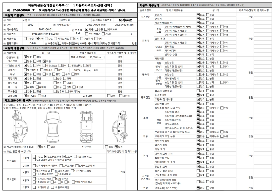 Kia Sorento 2012 — inspection photo 1