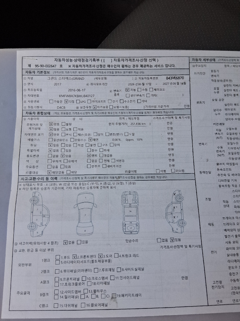 Hyundai Starex 2017 — inspection photo 1