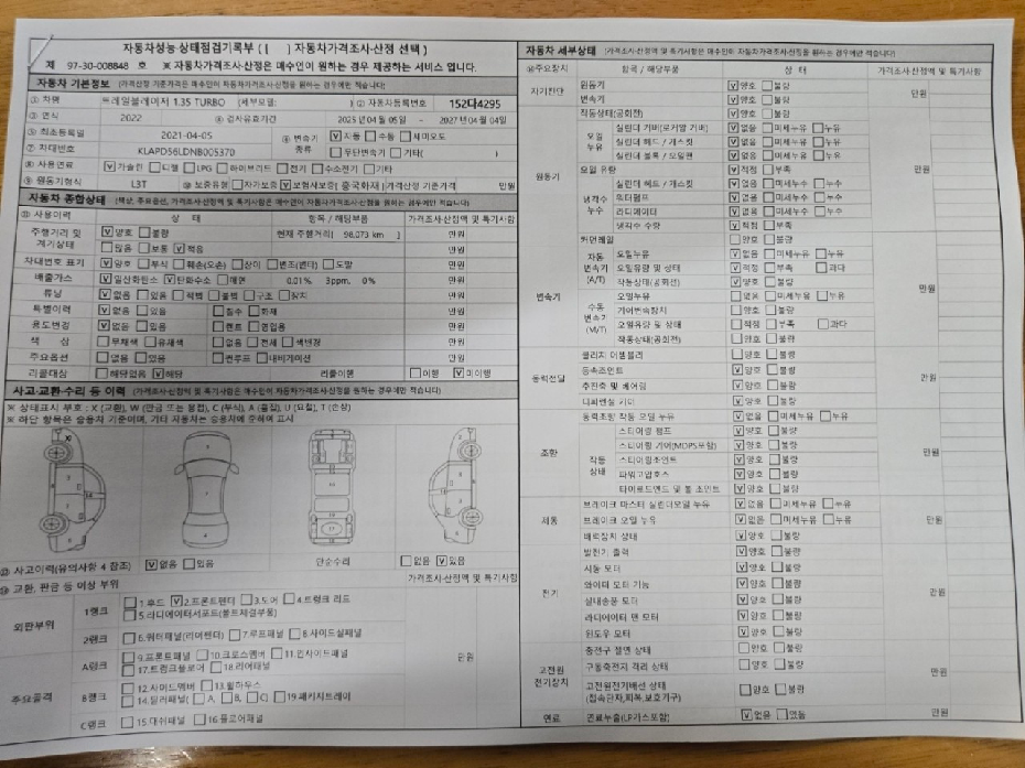Chevrolet Korea Trailblazer 2022 — inspection photo 1
