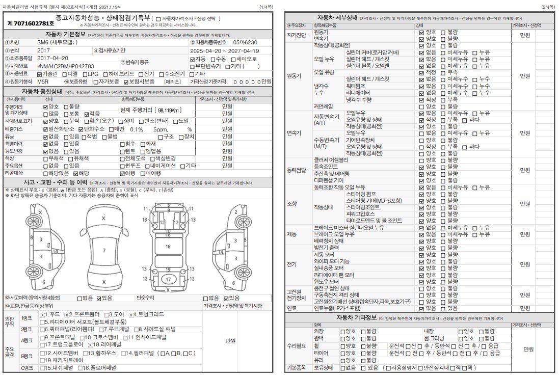Renault Korea SM6 2017 — inspection photo 1