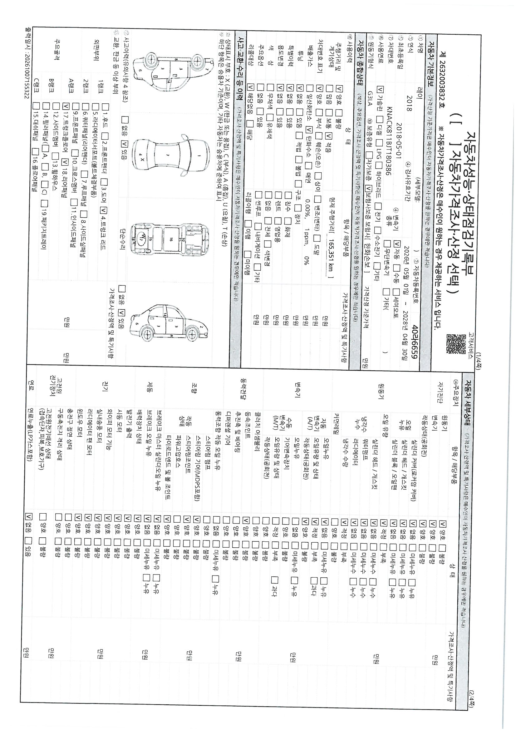 Kia RAY 2018 — inspection photo 1