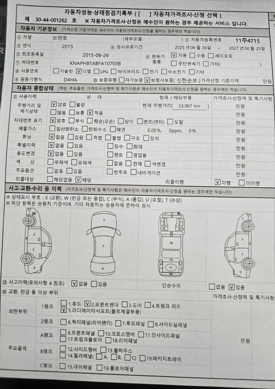 Kia Sorento 2015 — inspection photo 3
