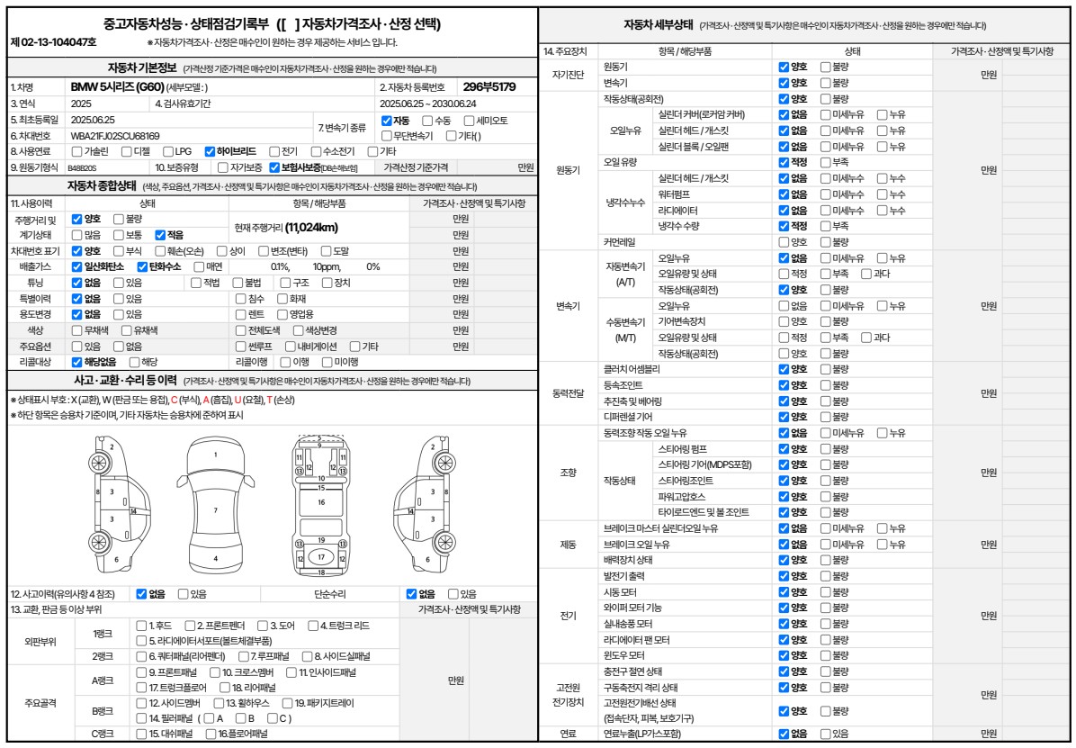 BMW 5-Series 2025 — inspection photo 1