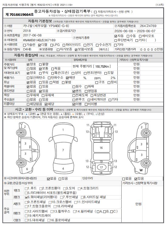 Kia Canival 2018 — inspection photo 3