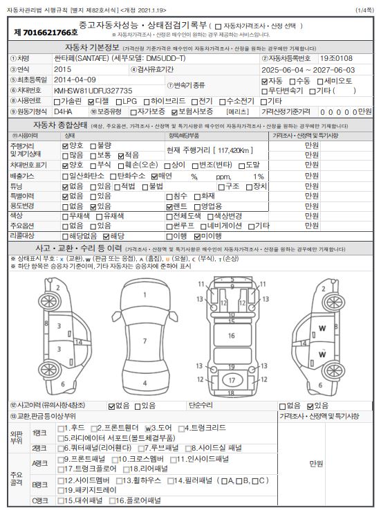 Hyundai Santafe 2015 — inspection photo 3